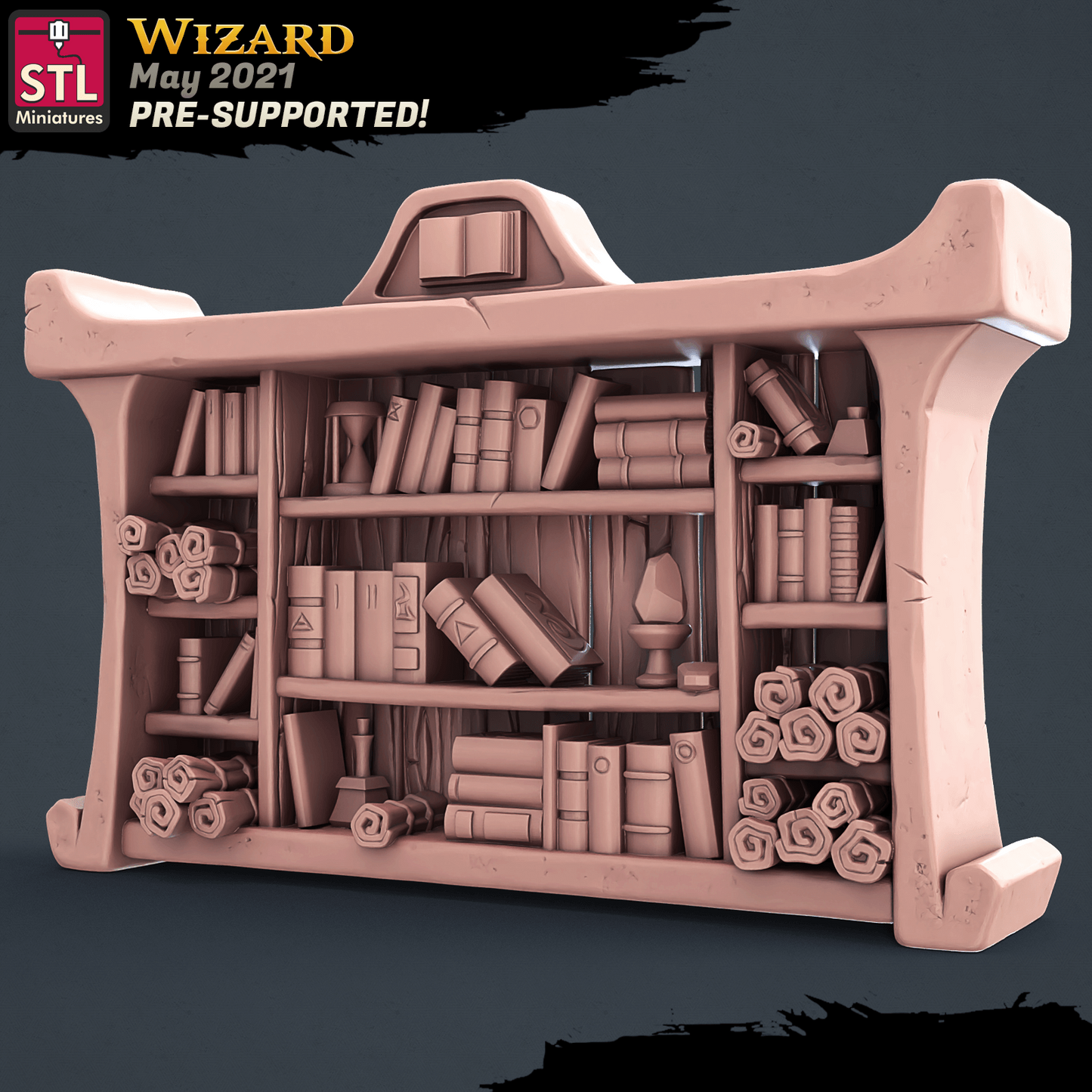 3D Printed STL Miniatures Wizard Set 28 - 32mm War Gaming D&D