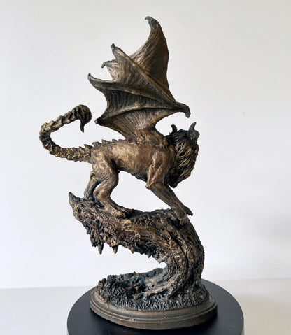 Manticore Statue, Hand Painted Resin Sculpture | Mythical Creature Figurine | Unique Legendary Manticore Monster Figurine. Fantasy Art Gift