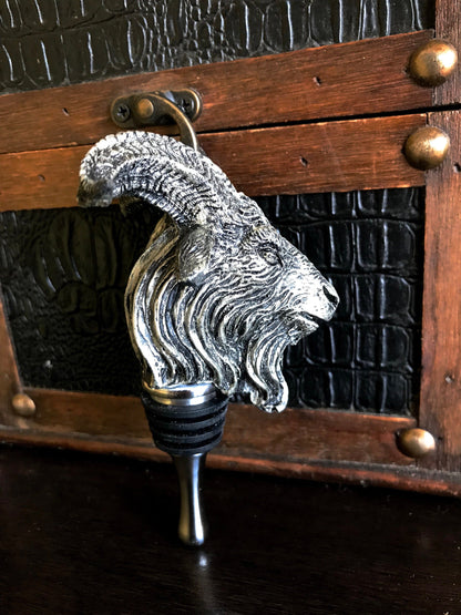 Goat Head Wine Stopper – Baphomet Gothic Resin Barware