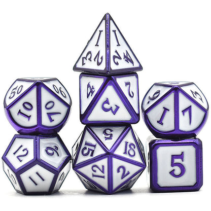 Dark Blue/Purple Electrophoresis Powder with White Dice Metal Set