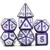 Dark Blue/Purple Electrophoresis Powder with White Dice Metal Set