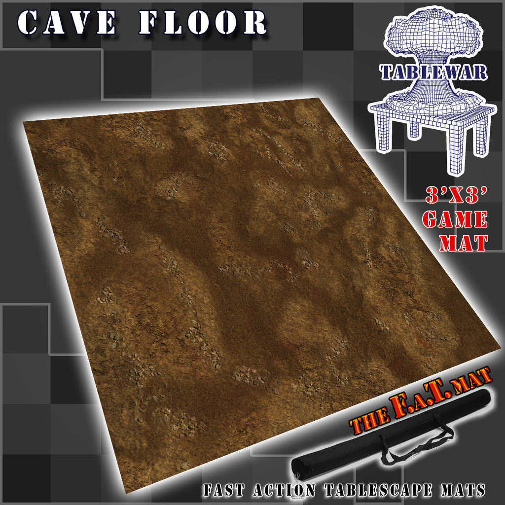 3x3 'Cave Floor' F.A.T. Mat Battle Gaming Mat