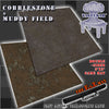 3x3' Double Sided 'Cobblestone + Muddy Field' F.A.T. Mat Battle Gaming Mat