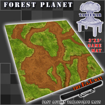 3x3 'Forest Planet' F.A.T. Mat Battle Gaming Mat