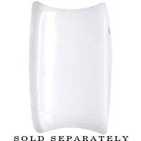 18mm White Acrylic Square Dice Saddle Plug