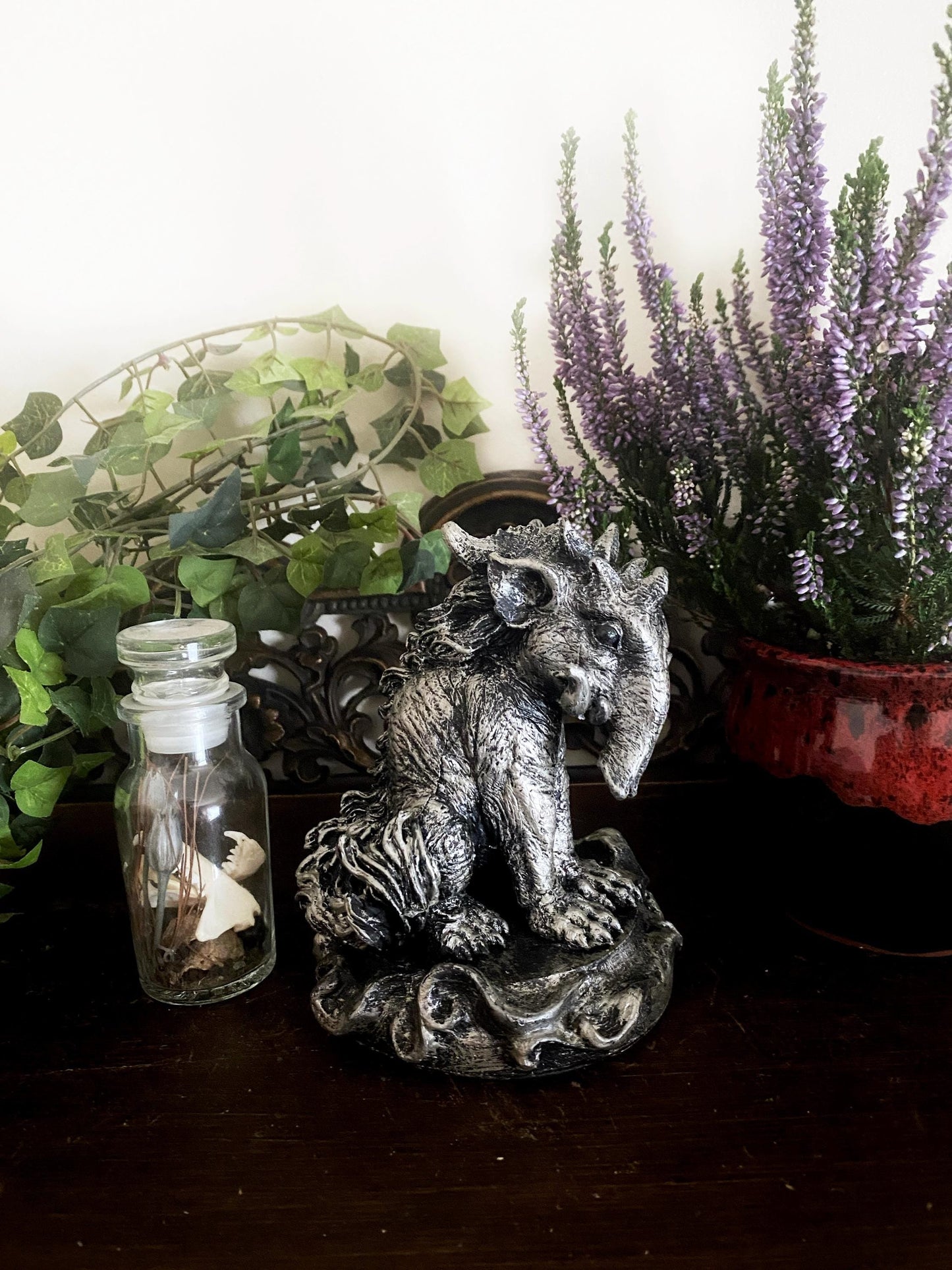 Baku Dream Guardian Statue – Hand Painted Japanese Mythology Figurine