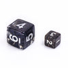 Black Glitter 7-Dice Mini-Dice RPG Set w/White Numbers Miniature Dice