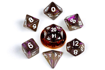 10mm Mini Polyhedral Dice Set | Pocket-Sized RPG Dice for Gaming Anywhere