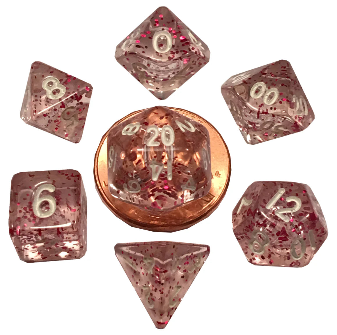 10mm Mini Polyhedral Dice Set | Pocket-Sized RPG Dice for Gaming Anywhere
