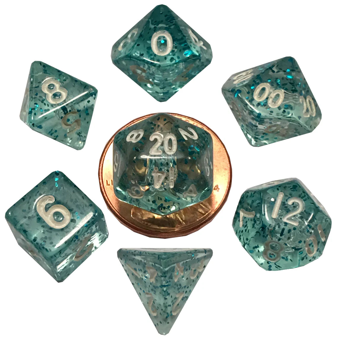 10mm Mini Polyhedral Dice Set | Pocket-Sized RPG Dice for Gaming Anywhere