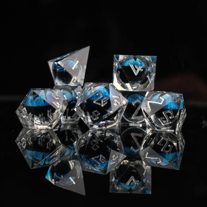 Legacy of Blue Eyes Liquid Core Dice Set – Silver Edition
