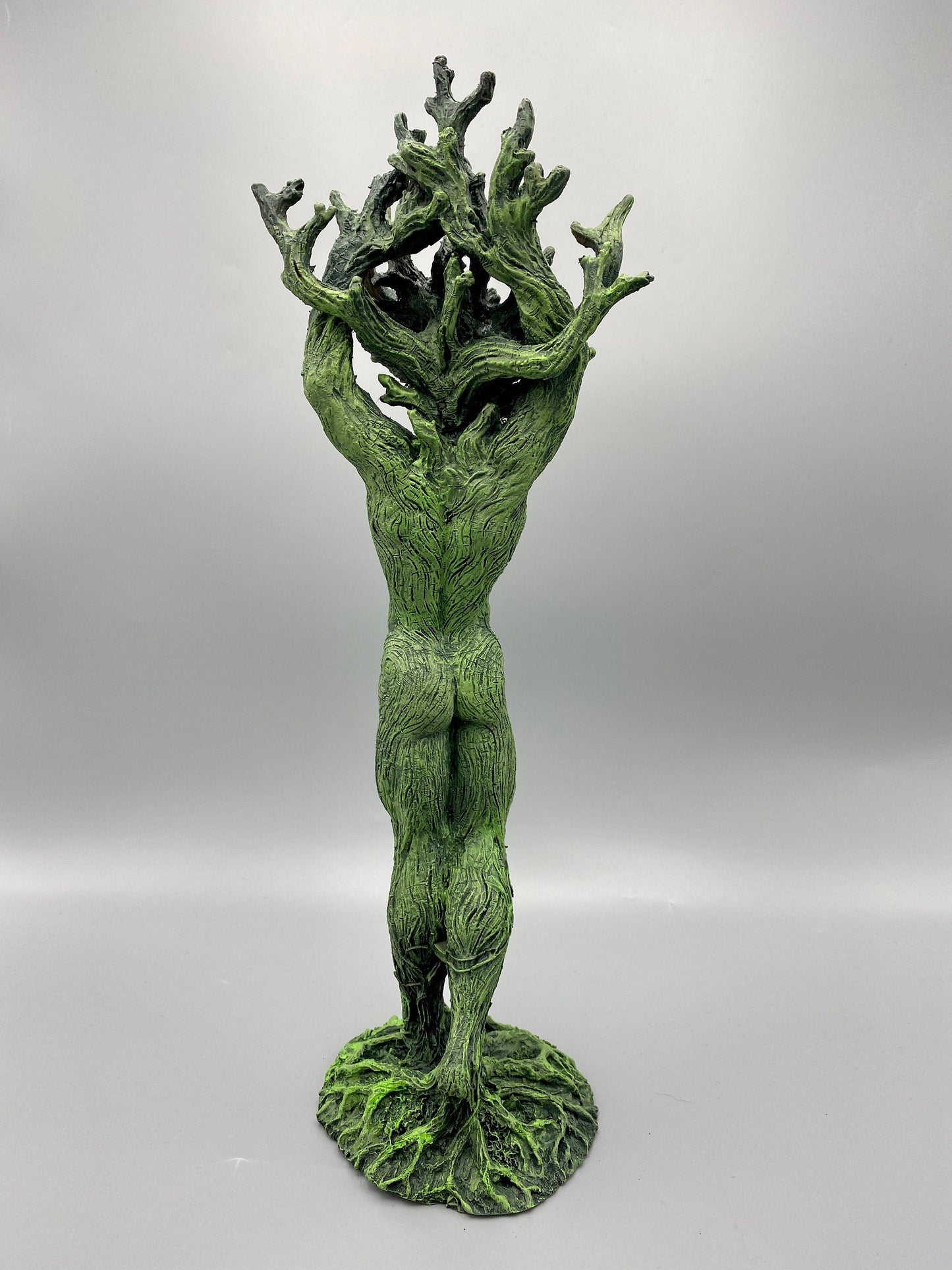 Green Man Cernunnos Statue – 15" Tree Spirit Resin Sculpture