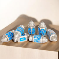 Metal Bullet Dice Set – 7-Piece with Ammo Case