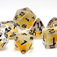Moon and Star Glow in the Dark 7-Dice DND RPG Dice Set
