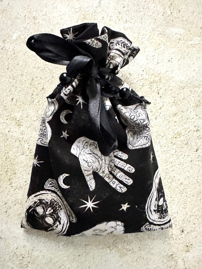 Witchy Tarot Card Drawstring Bag – Ouija Print Gift for Tarot Readers & Oracle Deck Lovers