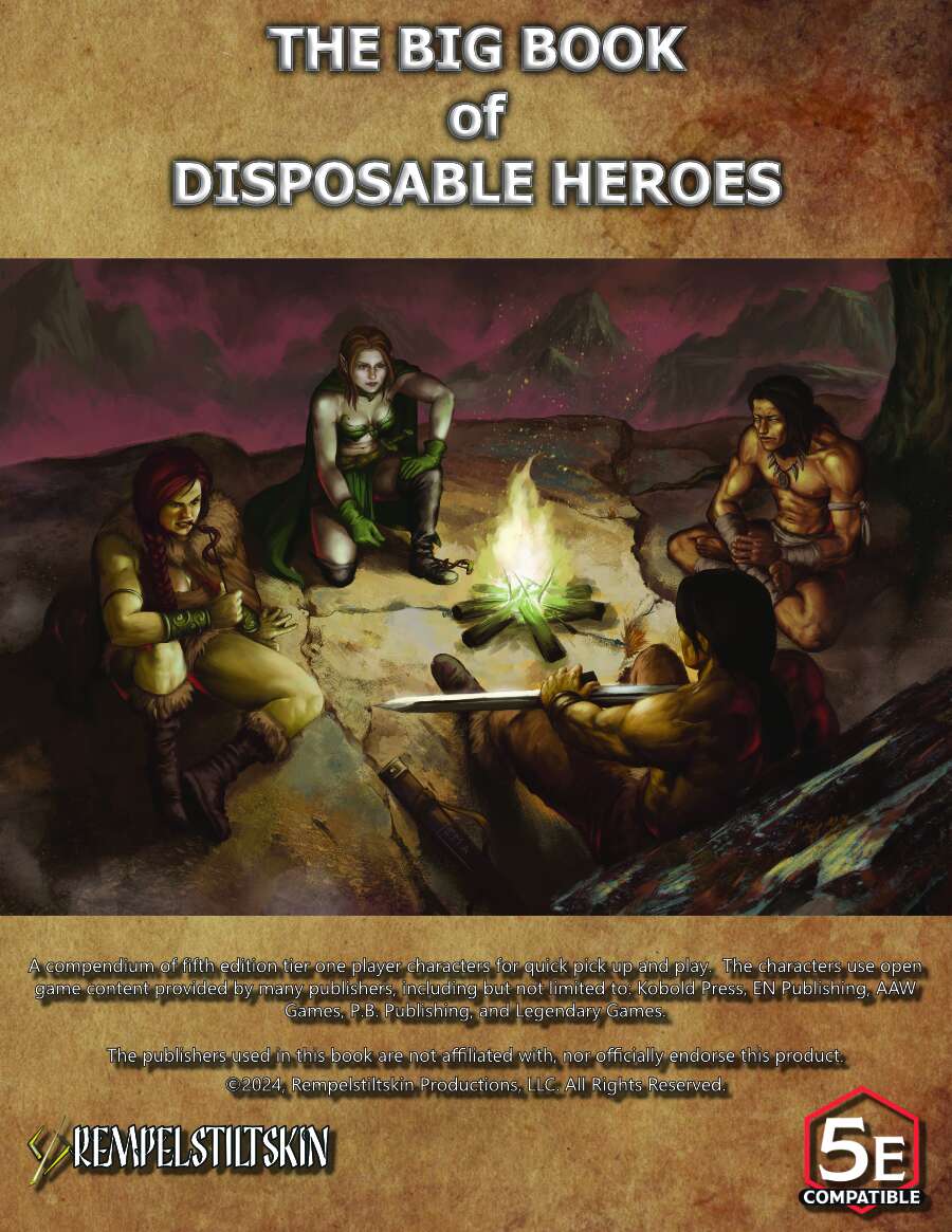 The Big Book of Disposable Heroes – Open Gaming Store