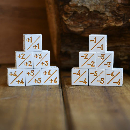 +1/+1 Counter Dice- White, 6ct.