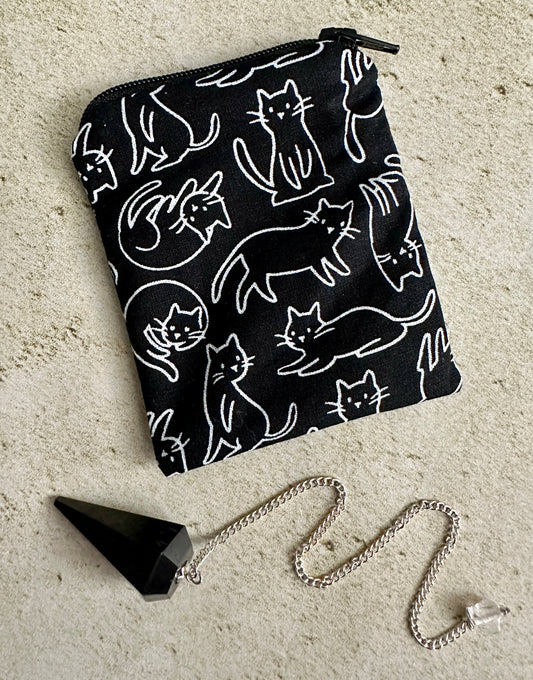Cats Mojo Bag - Pendulum Bag - Crystal Storage Bag