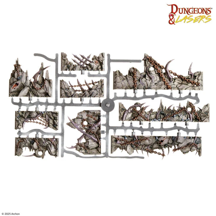 Dungeons & Lasers: Caves Series - Demonic Caves Pre-Painted Prismacast Terrain