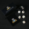 Football-Themed Resin Polyhedral D&D Dice Set+ Gold Lettering