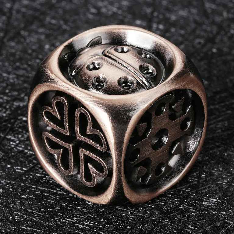 DND Dice Original Fun Lucky Ladybug Metal D6 Dice