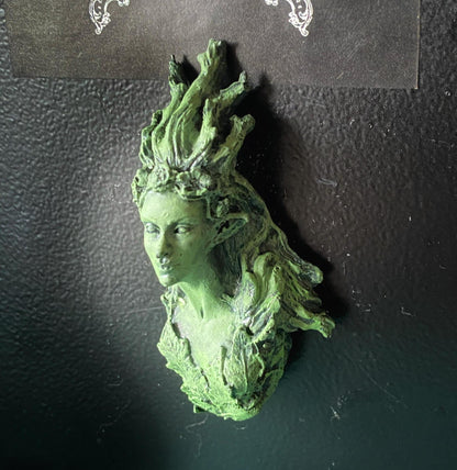 Titania the Fairy Queen Magnet Hand Painted Resin Sculpture | Mythic Fantasy Decor | Titania Elf Queen Magnet for Fantasy and Gothic Decor