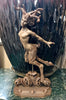 Faun Statue, Hand Painted Resin Sculpture | Mythical Forest Creature Figurine | Woodland Female Satyr Statue for Fantasy Art Decor