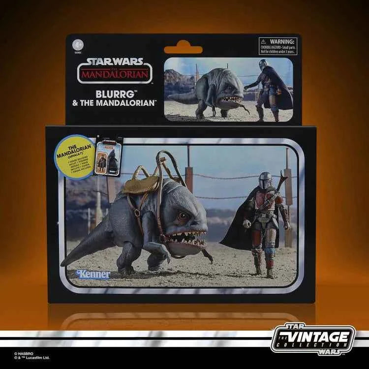 Star Wars: The Vintage Collection The Mandalorian (Arvala-7) & Blurrg Action Figure Set