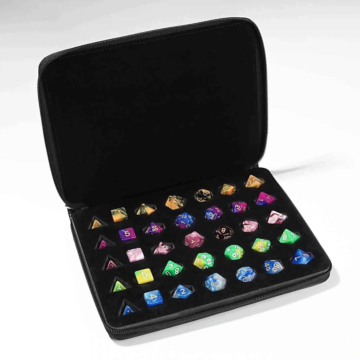 5-Piece Acrylic DND Dice Set with Storage Case (Dice Bag Included)