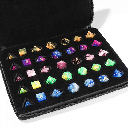 5-Piece Acrylic DND Dice Set with Storage Case (Dice Bag Included)