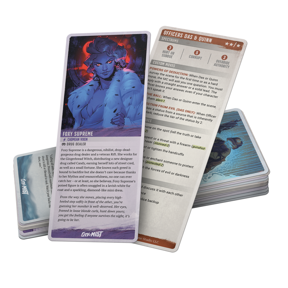 Deck of Legends — City of Mist Danger Cards (40-Card Deck)