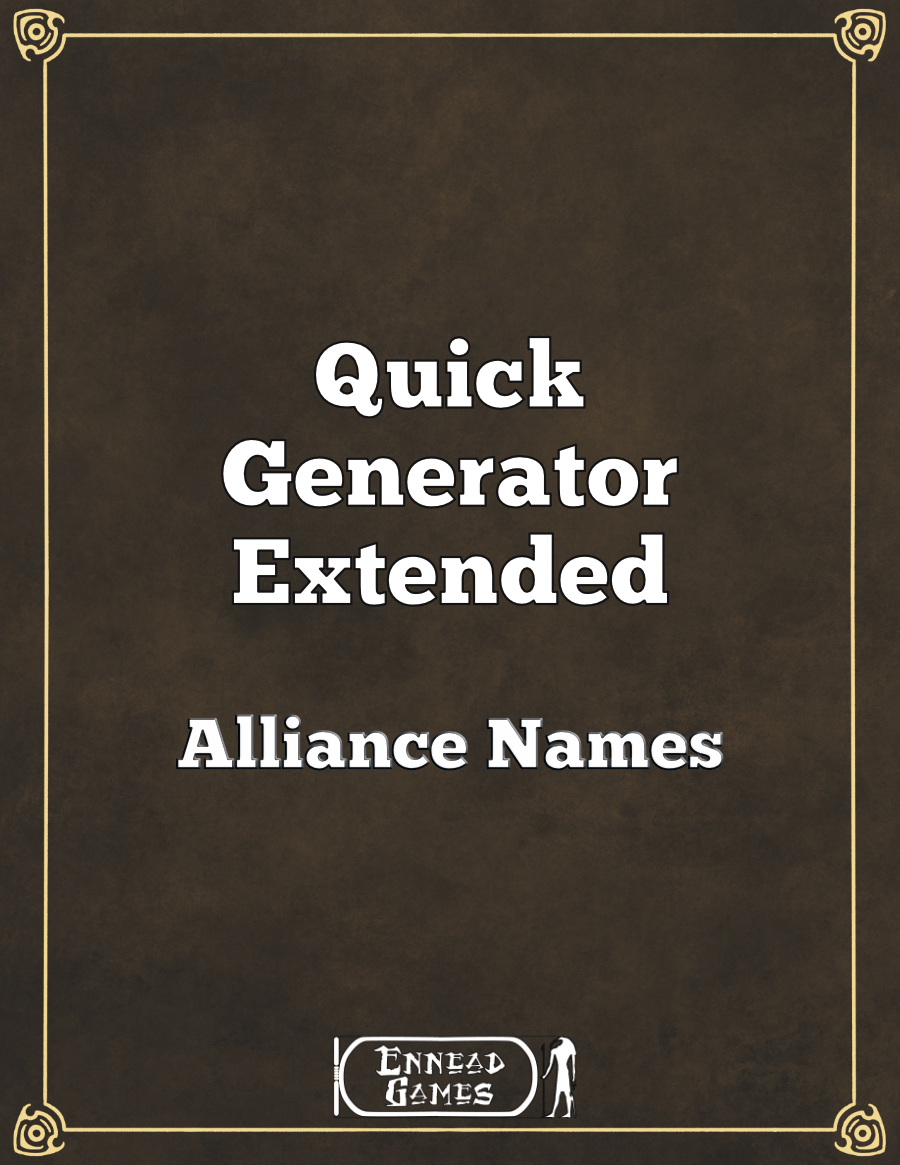 Quick Generator Extended - Alliance Names