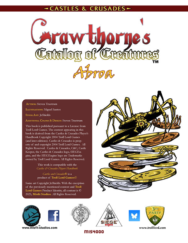 Crawthorne's Catalog of Creatures Abroa (Castles & Crusades) Open