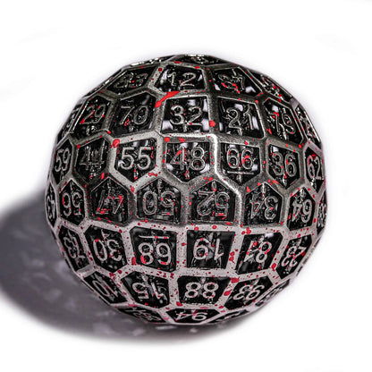 50mm Spherical Skeleton Bloodstain Creative D100 Metal Dice