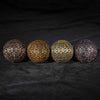 Dragon's Tooth - 50mm Antique Gold D100 Metal Dice