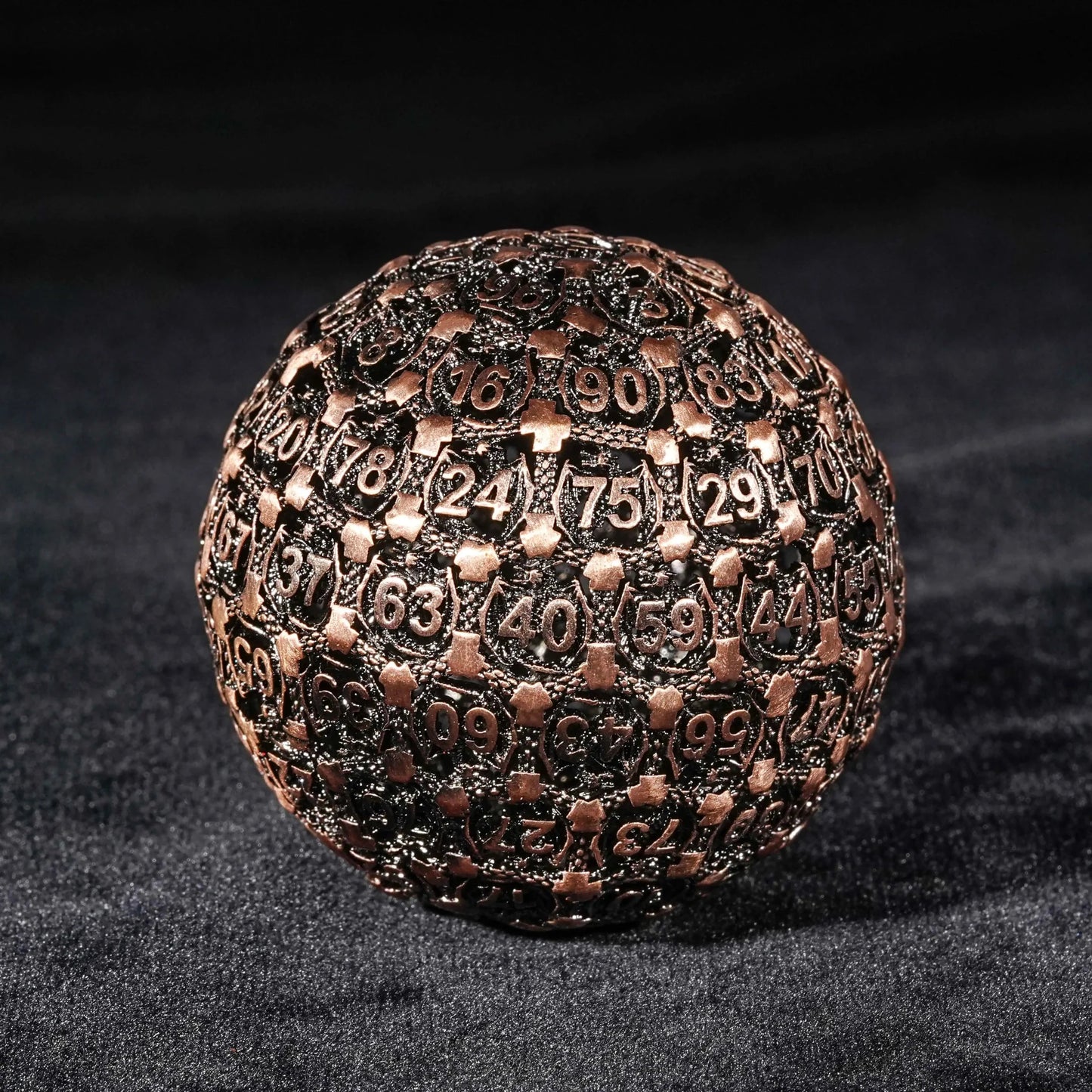 50mm red copper 3D Dragon Ball DND dice metal hollow D100 dice