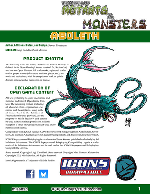 The Manual of Mutants & Misfits: Aboleth for Icons