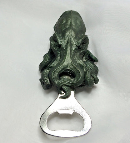 Cthulhu Bottle Opener, Hand Painted Resin | Gothic Cthulhu Barware, Lovecraftian Tentacle Bottle Opener | Fantasy Gothic Barware Gift