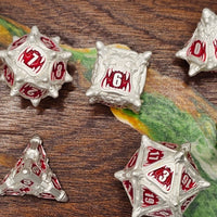 Oni Metal Dice Set – 7-Piece Demon-Inspired RPG Dice