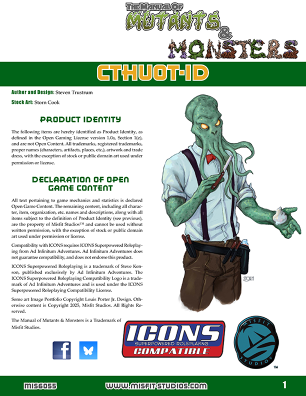 The Manual of Mutants & Monsters: Cthuot-Id for Icons