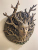Dryad Bust, Life Sized Wall Plaque Resin Sculpture | Mythic Forest Creature Wall Art | Woodland Goddess Wall Plaque for Nature Lovers