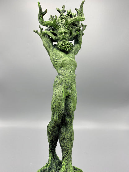 Green Man Cernunnos Statue – 15" Tree Spirit Resin Sculpture