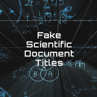 Fake Scientific Document Titles