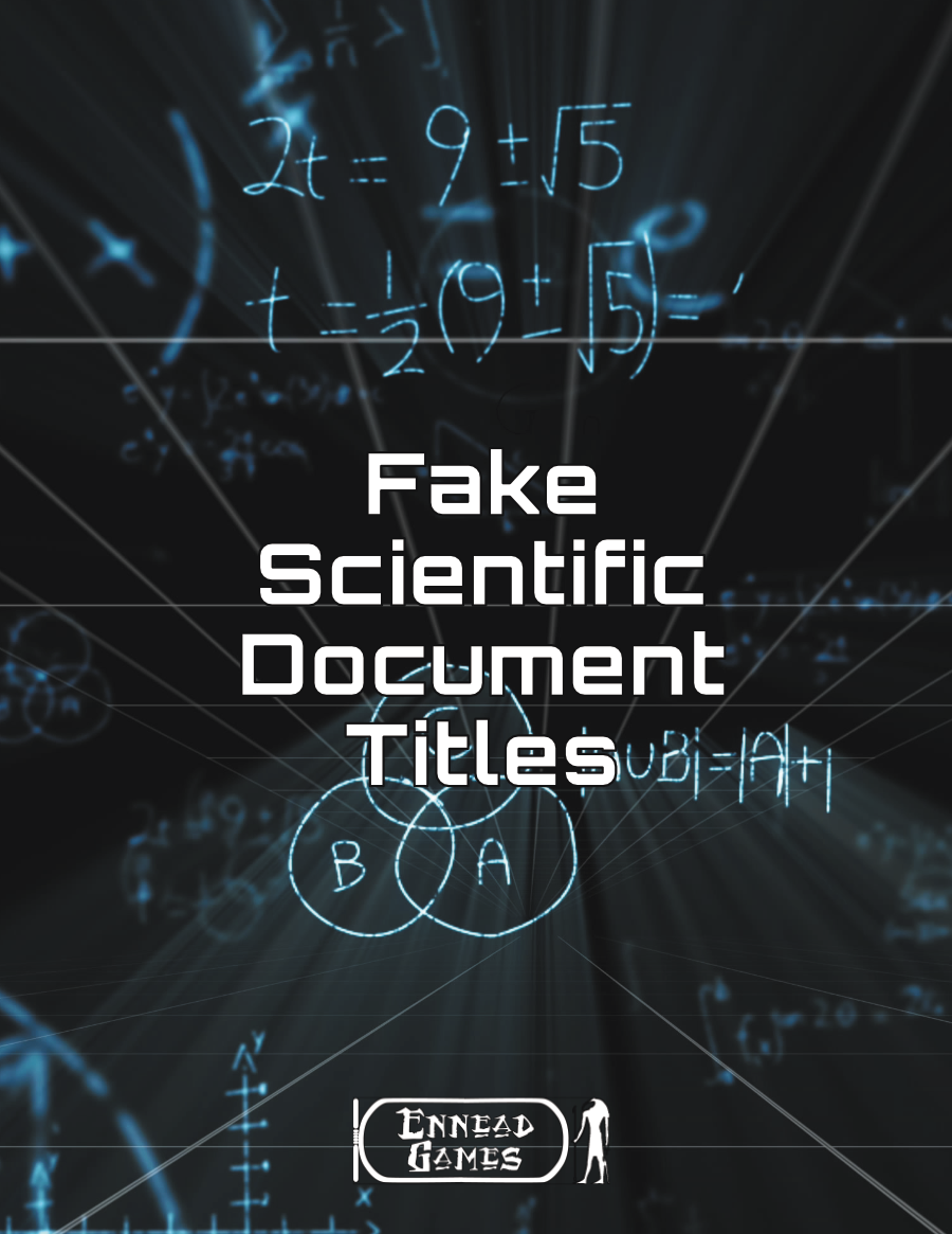 Fake Scientific Document Titles