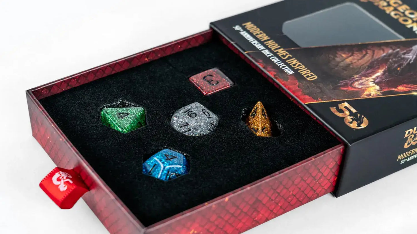 D&D 50th Anniversary Modern Holmes Inspired Dice Set - Official Licensed