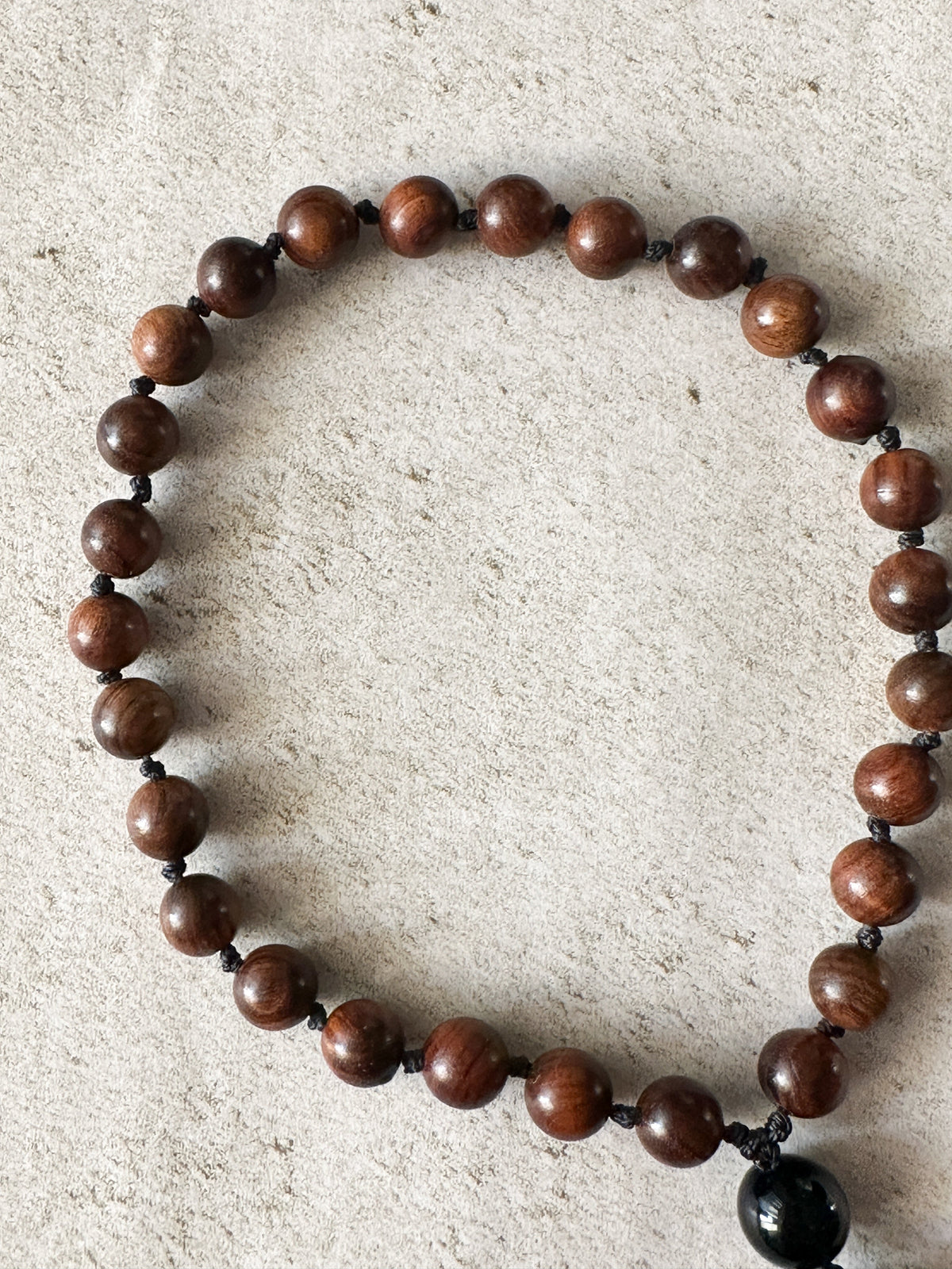 Pocket Wrist Mala | 27 Bead Rosewood Mini Mala Bracelet