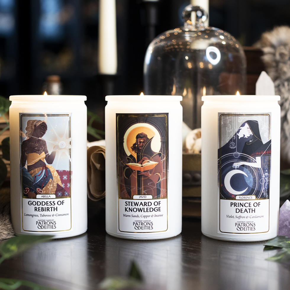 Cantrip Candles Florence Prince of Death 16oz - D&D Deity Candle