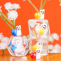 7-Color Snail Dice | Clear RPG 7-Dice Set w/ Colorful Snails Inside