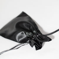 2 Pack of Large Black Satin Gift Bag Game Dice Bag Counter Pouch 4"x 6"
