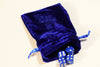 Blue Large Soft Velvet 4" x 6" Gift Bag Cards RPG Game Dice Bag Counter Pouch